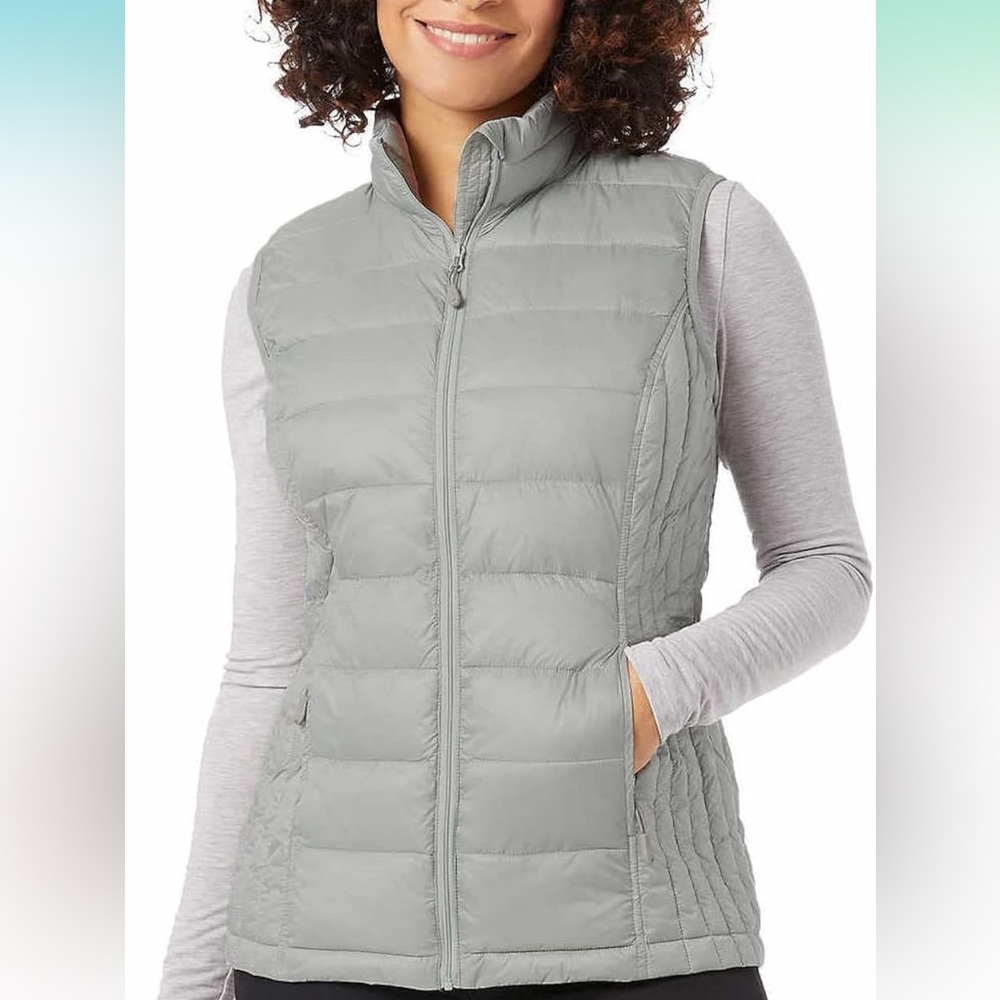32 Degrees Women's Light Gray Puffer Vest